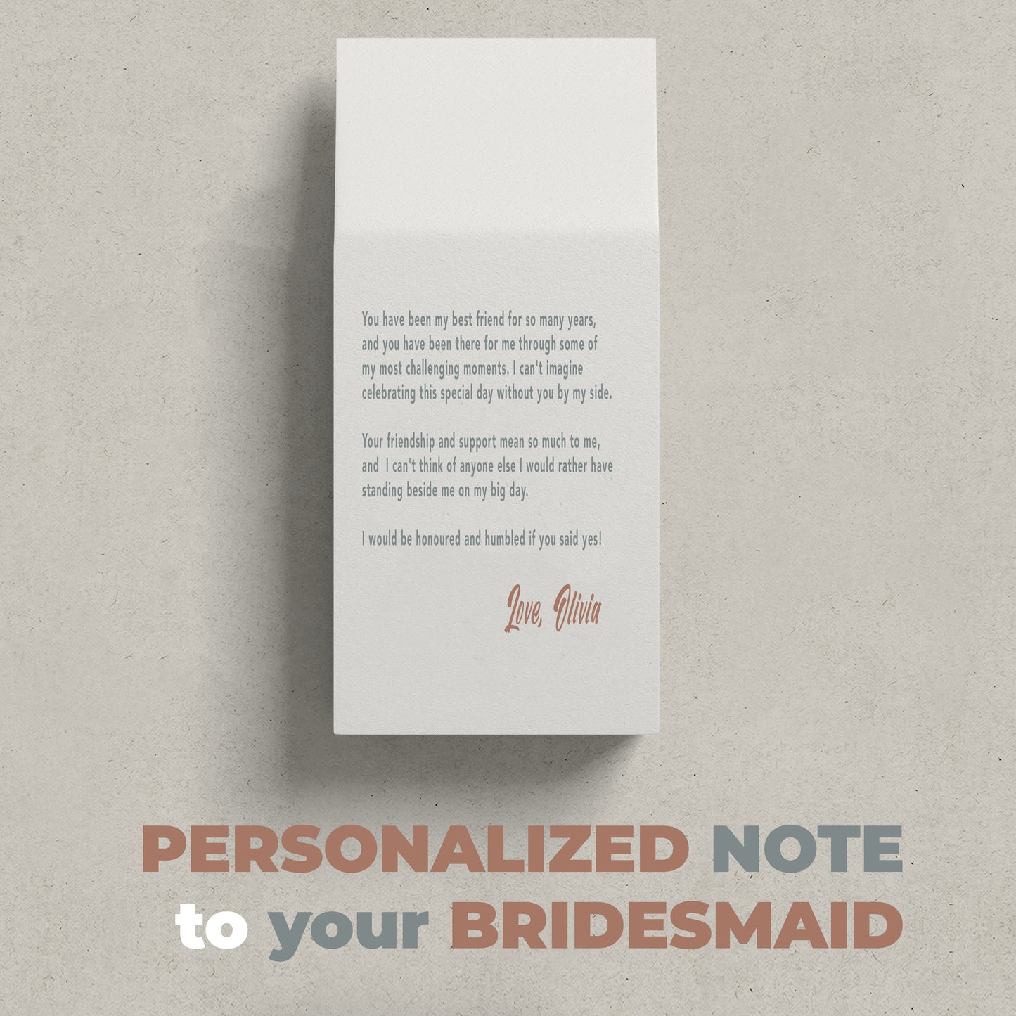 Be My Bridesmaid Personalized Coffee Bag