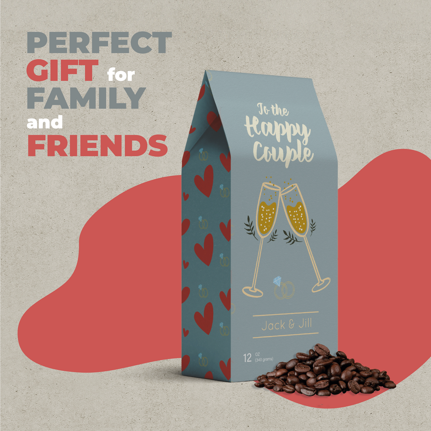 Wedding Happy Couple Coffee Bag
