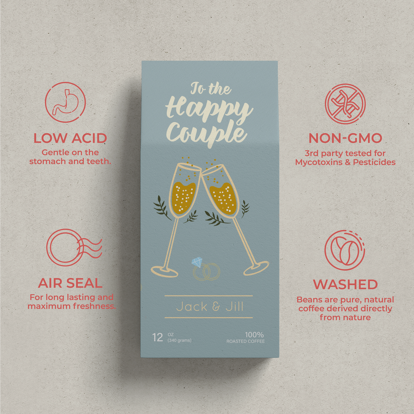 Wedding Happy Couple Coffee Bag