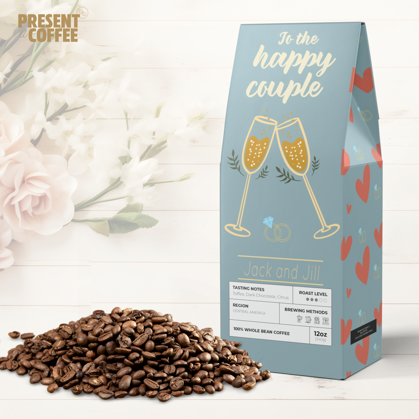 Wedding Happy Couple Coffee Bag