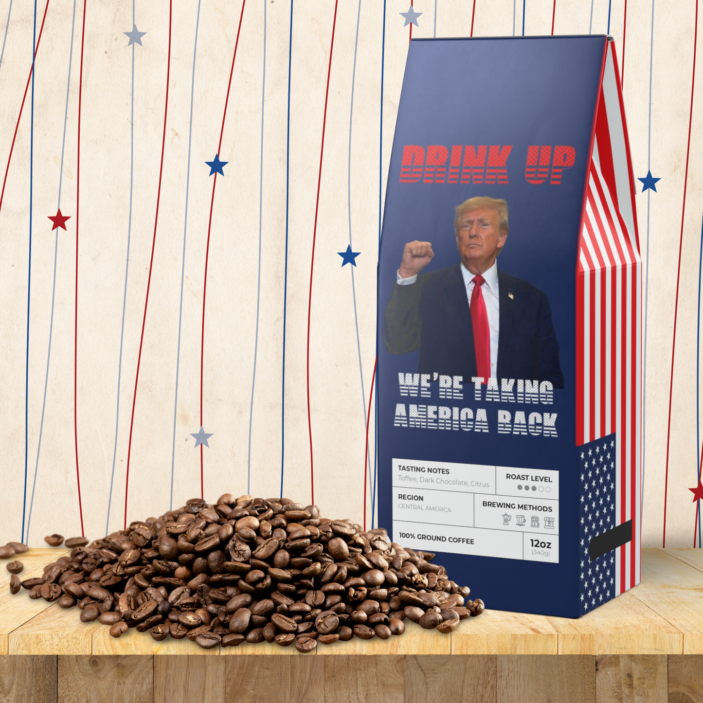 Trump We're Taking America Back Coffee Bag