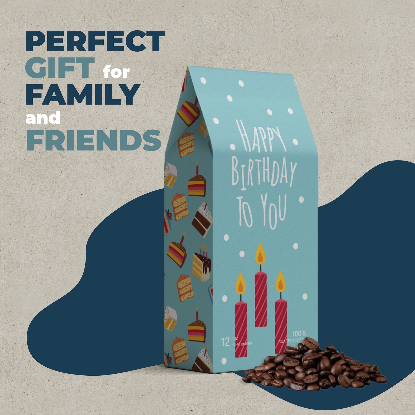 Happy Birthday Cake Coffee Bag