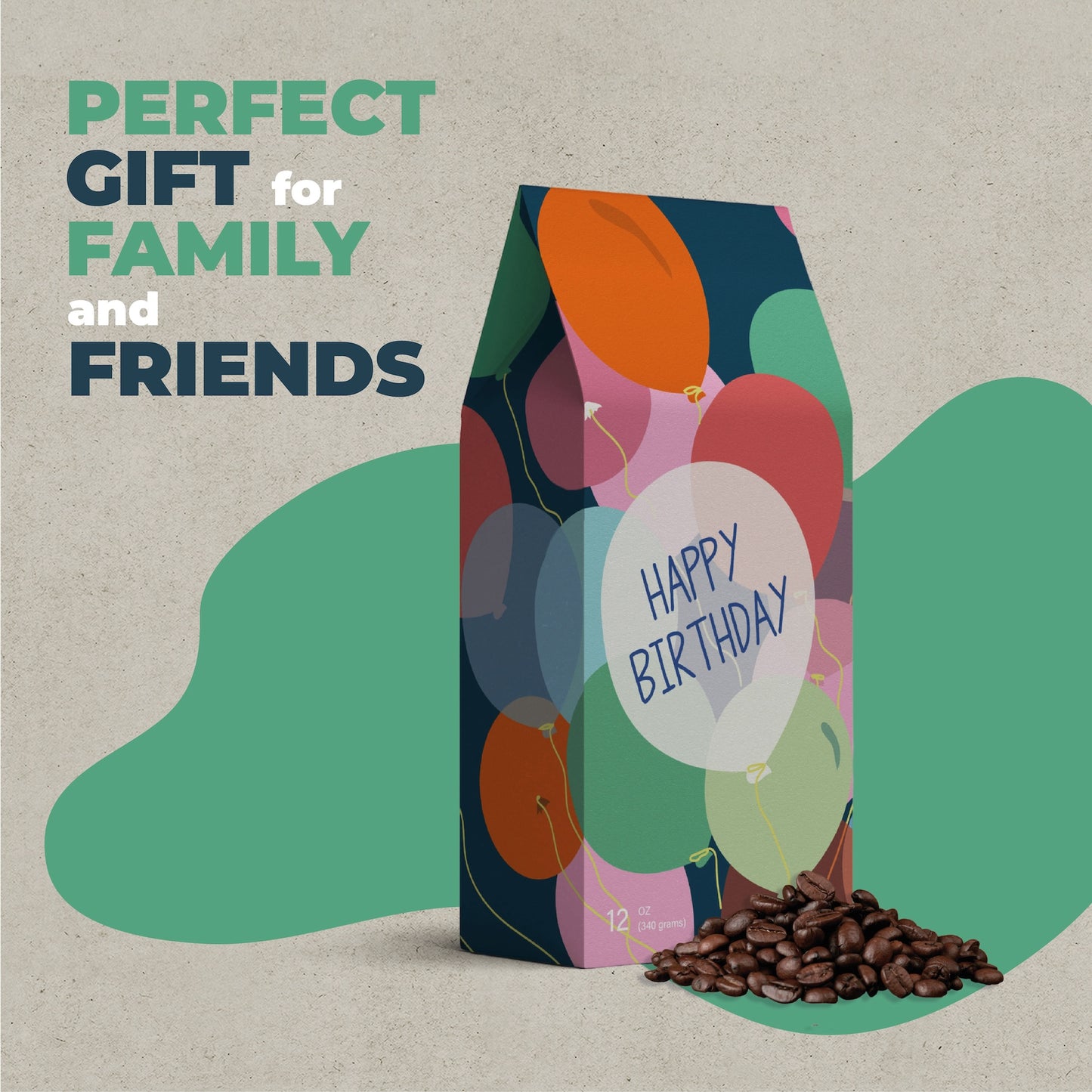 Happy Birthday Balloons Coffee Bag