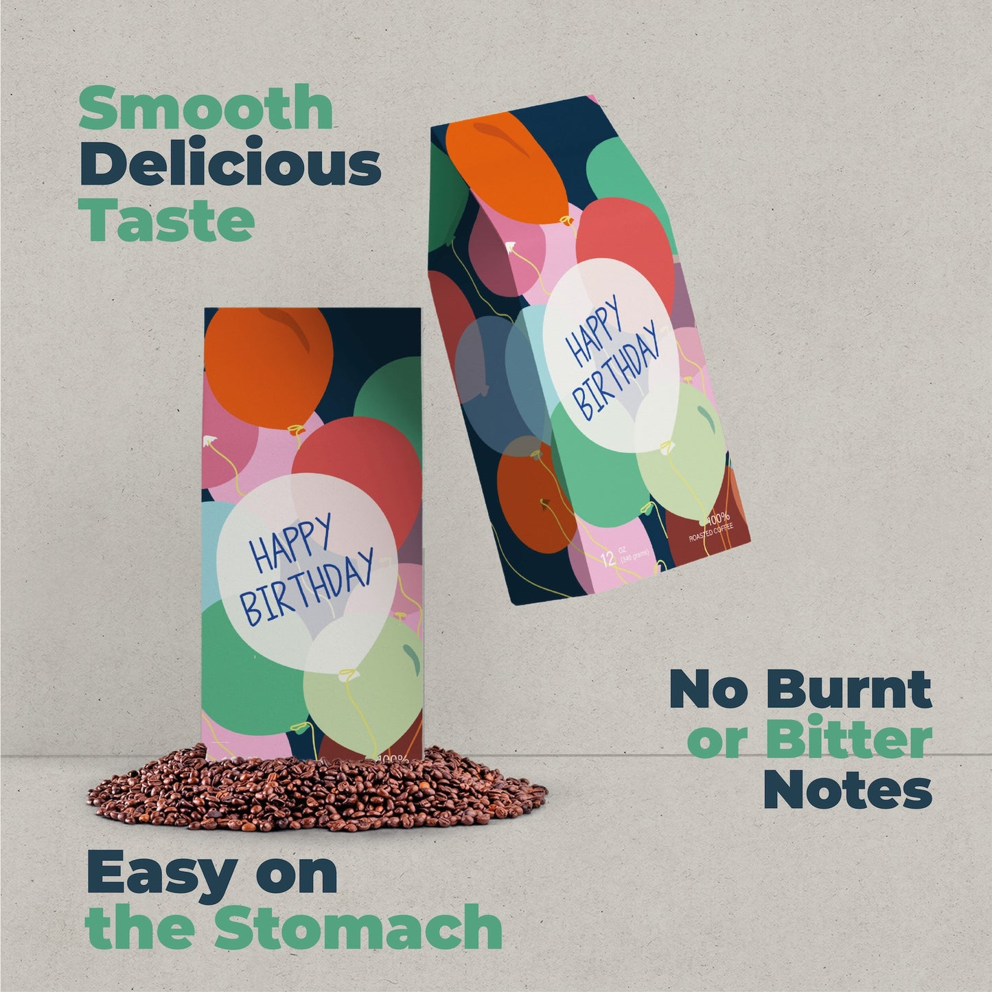 Happy Birthday Balloons Coffee Bag